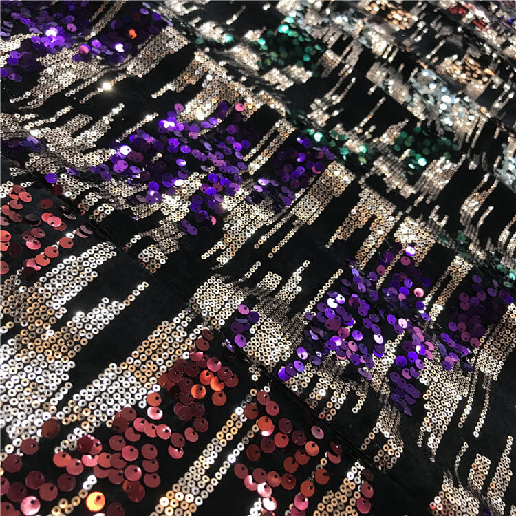 Dress Sequin Women's Embroidered Fabric for Women's Wear Wholesale Sup 5